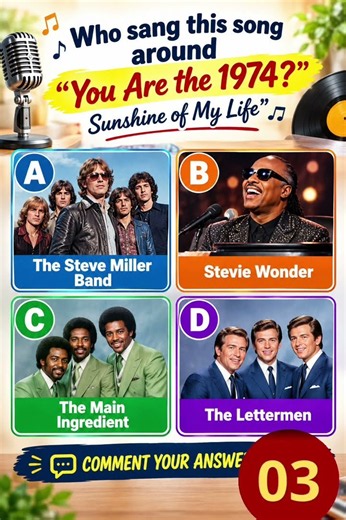 Who Sang “You Are the Sunshine of My Life”? 🎶 | 1970s Music Quiz#shorts