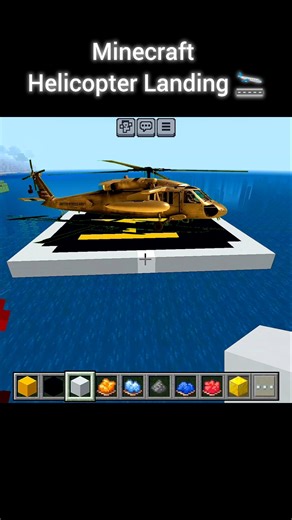 Minecraft Helicopter Landing!! 🛬 #shorts #minecraft #gaming