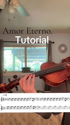Tutorial de Amor Eterno con Partitura para Violín