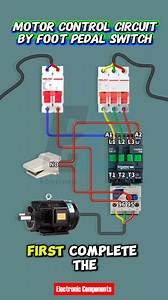 Motor Control Circuit by Foot Pedal Switch #fblifestyle | 𝐄𝐥𝐞𝐜𝐭𝐫𝐨𝐧𝐢𝐜 𝐂𝐨𝐦𝐩𝐨𝐧𝐞𝐧𝐭𝐬