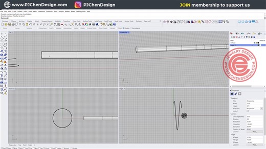 3D Modeling Basics with Rhino - Create Amazing 3D Ring with a Few Simple Command