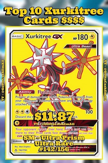 Top 10 RAREST Xurkitree Pokémon Cards! ✨⚡ #pokemon #top10 #tcg #pokémon #pokemoncards #pokemontcg