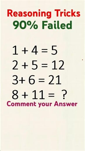 Reasoning Tricks | 90% Failed Short Tricks #reasoning #shorts #ssc #ssccgl #sscresoning #mathstricks