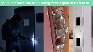 Latch Strike Plate 2 Pcs Deadbolt Strike Plate Door Backplate, Door Latch Restorer Strike Plate Large Hole, Door Latch Guard, Door Latch Plate, Home Security Door Reinforcement Sets (Silvery)