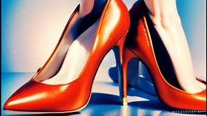 Ruby Red High Heels, Red Stiletto Shoes, Fashion Footwear. Free Stock Video