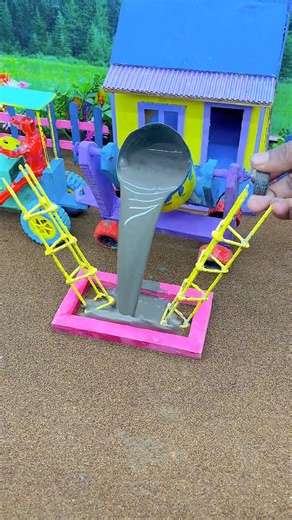 🫣 Mini Tractor Making Cement Pillar😱🤯 | Amazing Real Working DIY Machine #shorts #youtubeshorts