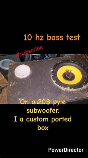 10 hz on the cheapest subwoofer. 8 inch 20$ pyle subwoofer #diysubwoofer #subwoofer #custominstall