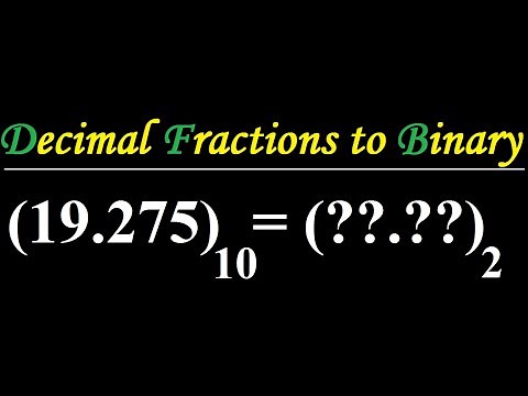 Decimal fractions to Binary