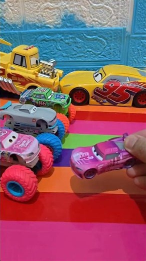 Disney Pixar Cars,Tow Mater, Sherif Cars, Lightning McQueen #toys #cars #disneycars Pink Cars 95