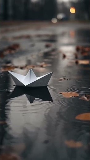 Paper Boat Floating Test #shorts #satisfying