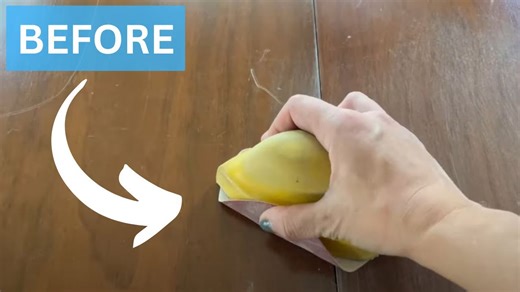 Here's a much simpler way to make old, scratched tables look stunning without sanding (brilliant!)
