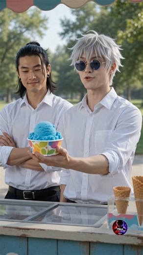 Gojo and Geto selling Ice cream