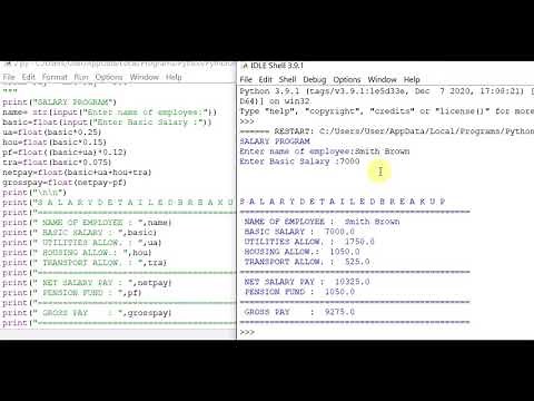 Python Program to calculate the salary of an employee