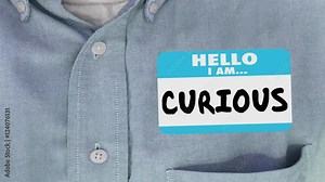 Curious Hello I Am Questioning Interested Name Tag 3d Animation