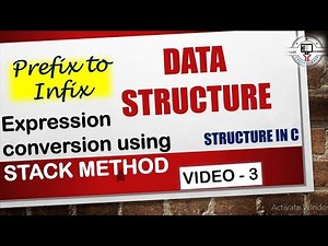 Data Structure | Expression Conversion | Prefix to Infix ( Video-3 ) | HINDI