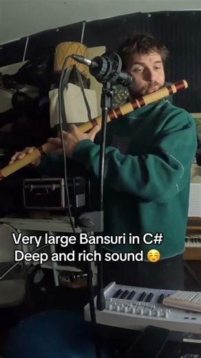 Deep and warm Bansuri solo over healing composition