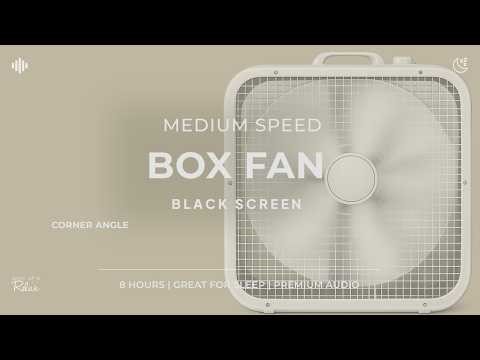 Box Fan Corner Airflow | Gentle Sleep Sound (8 Hours) | Black Screen