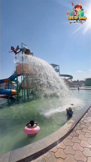 😱 Crazy Family Water Slides in Mannargudi Theme Park #shorts #shortsfeed