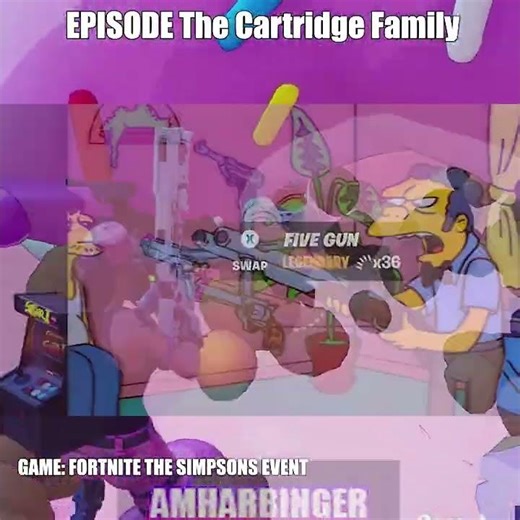Turn A Regular Gun Into 5 Guns #amharbinger #fortnite #simpsons #fortnitesimpsons #shorts