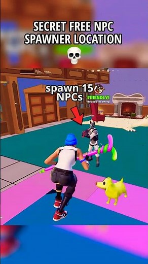 FREE SECRET NPC SPAWNER LOCATION in Fortnite x Simpsons... 💀 #fortnite #shorts #gaming