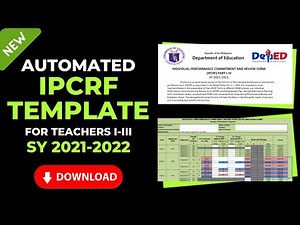 2022 AUTOMATED IPCRF TEMPLATE FOR TEACHERS I-III | FREE DOWNLOAD