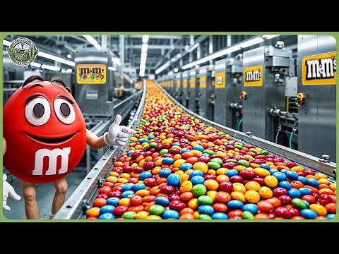 How M&M Candy Is Made – Incredible Billion Pieces of Colorful Chocolate Processed in Factory
