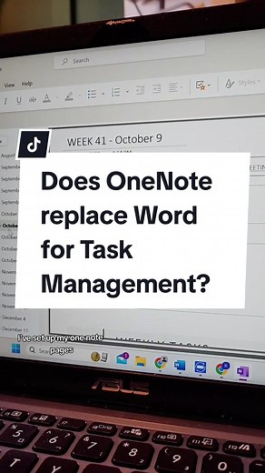 Replying to @davidw39 Of course you can use Word instead of OneNote! Although I wouldn't recommend it if you enjoy seeing everything in one location (opposed to opening up a new file every time). #onenote #word #workproductivity #microsoftoffice #onenotetips