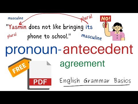 Pronoun Antecedent Agreement in English Grammar