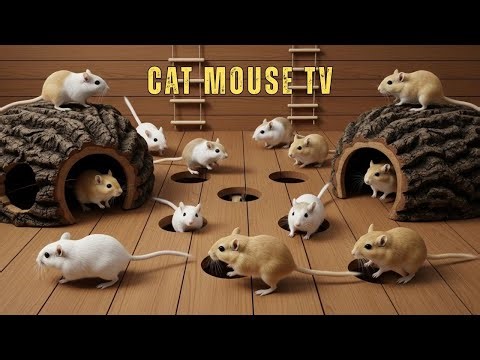 Cat TV 🐾 Ultimate Mouse Chase for Cats! Mice Hide & Seek Non-Stop Gerbil Action | 4K 60FPS