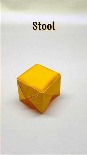 Easy Origami Stool | Origami Paper Stool | DIY Stool | Paper Cube🪑craft #origami #papercraft