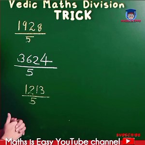Vedic Maths trick| Useful for kids | Division by 5 | Mats trick | Vedic Maths Maths is easy For my latest Videos subscribe My Channel Maths is Easy in YouTube | Maths is easy