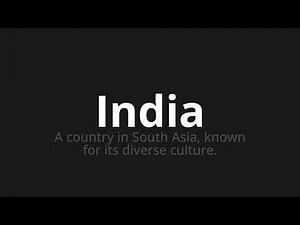 How to pronounce India