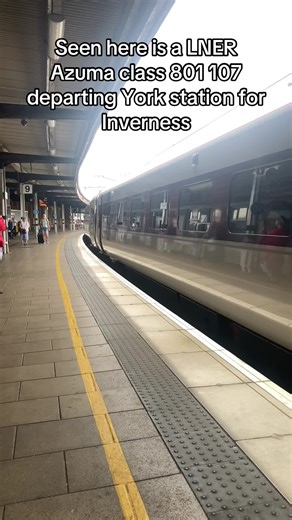LNER Azuma Class 801 107 Departing from York Station
