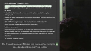 Brooks Catamount AGIL A Trail Runners Dream The Brooks Catamount AGIL is a trail running shoe design