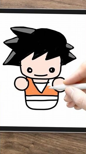 How to Draw Goku Easily for Kids 🐉✨ | Step-by-Step Tutorial | Dragon Ball for Kids