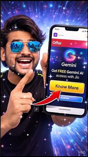 Get Gemini AI FREE With Jio 5G 😱 | Hidden AI Trick #gemini #viral #techyIndia #jio #usa #india
