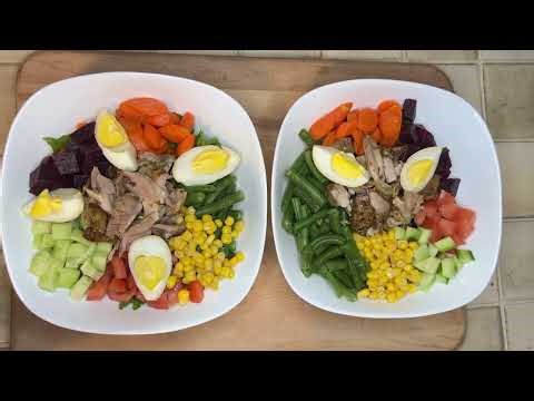 Juicy Chicken Salad Bowl with Fresh Veggies 😍🔥”