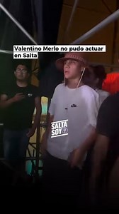 2.8M views · 22K reactions | VALENTINO MERLO NO PUDO ACTUAR EN SALTA POR PROBLEMAS TÉCNICOS DEBIDO A UNA TORMENTA Una multitud aguardaba con entusiasmo la presentación de Valentino Merlo anoche en La Carpa del Centro de Convenciones de Salta. Sin embargo, el espectáculo tuvo que ser cancelado debido a problemas técnicos ocasionados por una intensa tormenta que afectó las condiciones del sonido. | SALTA SOY | Facebook