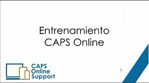 Full Length CAPS Online Video Tutorial (Spanish)