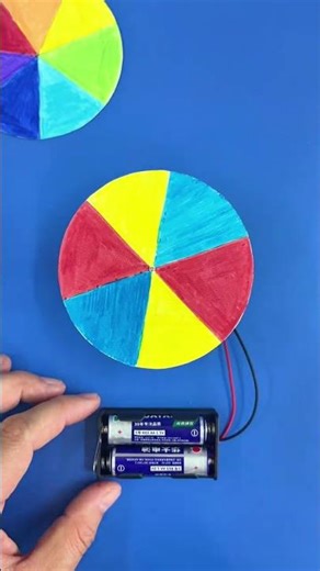Interesting color wheel mixing experiment, three primary colors, Newton's disk, seven-color boar