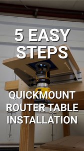 Wood Grain Junkie | Router Tools & Accessories on Instagram: "Get up and routing fast with our NEW QuickMount Router Table. - Here are the 5 easy steps to set up your router table. 1️⃣ Mount aluminum extrusion 2️⃣ Attach brackets to router table 3️⃣ Mount router table to extrusion 4️⃣ Level and secure insert plate 5️⃣ Mount trim router and start routing - #woodgrainjunkie #woodworkingtools #routertable"