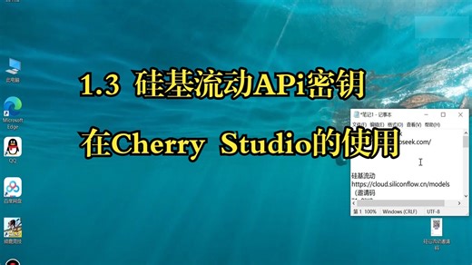 1.3 硅基流动APi密钥在Cherry Studio的使用