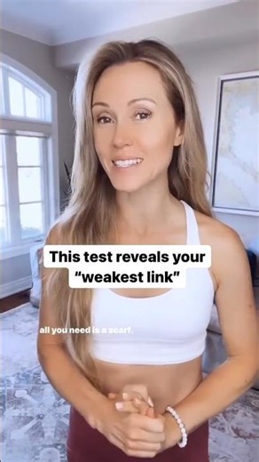 This Simple Scarf Test Reveals Your Weak Link. #pilates #postpartum