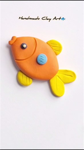 Handmade Clay Fish🐟✨ Simple Clay Art | Relaxing Craft #craft #diy #clay #art #shorts #youtubeshorts