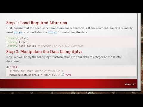 How to Separate a Rainfall Time Series Based on Duration of Days Using dplyr in R
