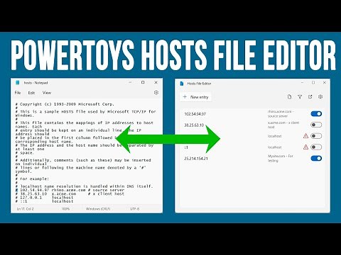 Windows PowerToys Hosts File Editor GUI