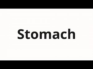 How to pronounce Stomach