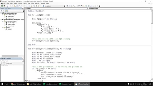 Excel VBA Introduction Part 58.17 - SQL for Excel Files - Union Queries with Tot