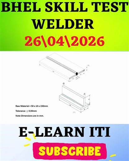 Welder Trade Job Diagram | BHEL Skill Test 2026 Complete | #bhelskilltest