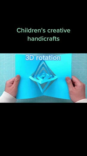 Children's Creative Handmade Origami Rotating Cube